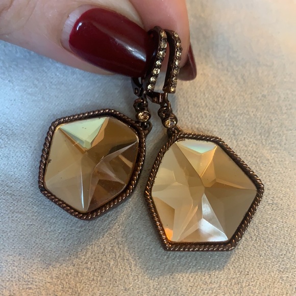 Vintage Givenchy Crystal drop Earrings - Picture 3 of 7